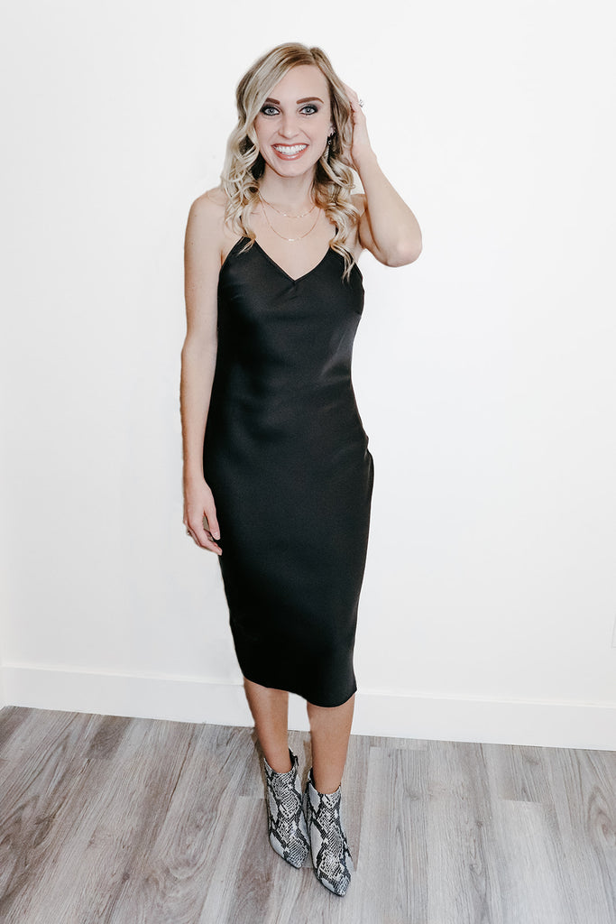 BISHOP + YOUNG Bias Cut Slip Dress - Black | Styled Speechless, LLC BISHOP + YOUNG Bias Cut Slip Dress - Black | Styled Speechless, LLC